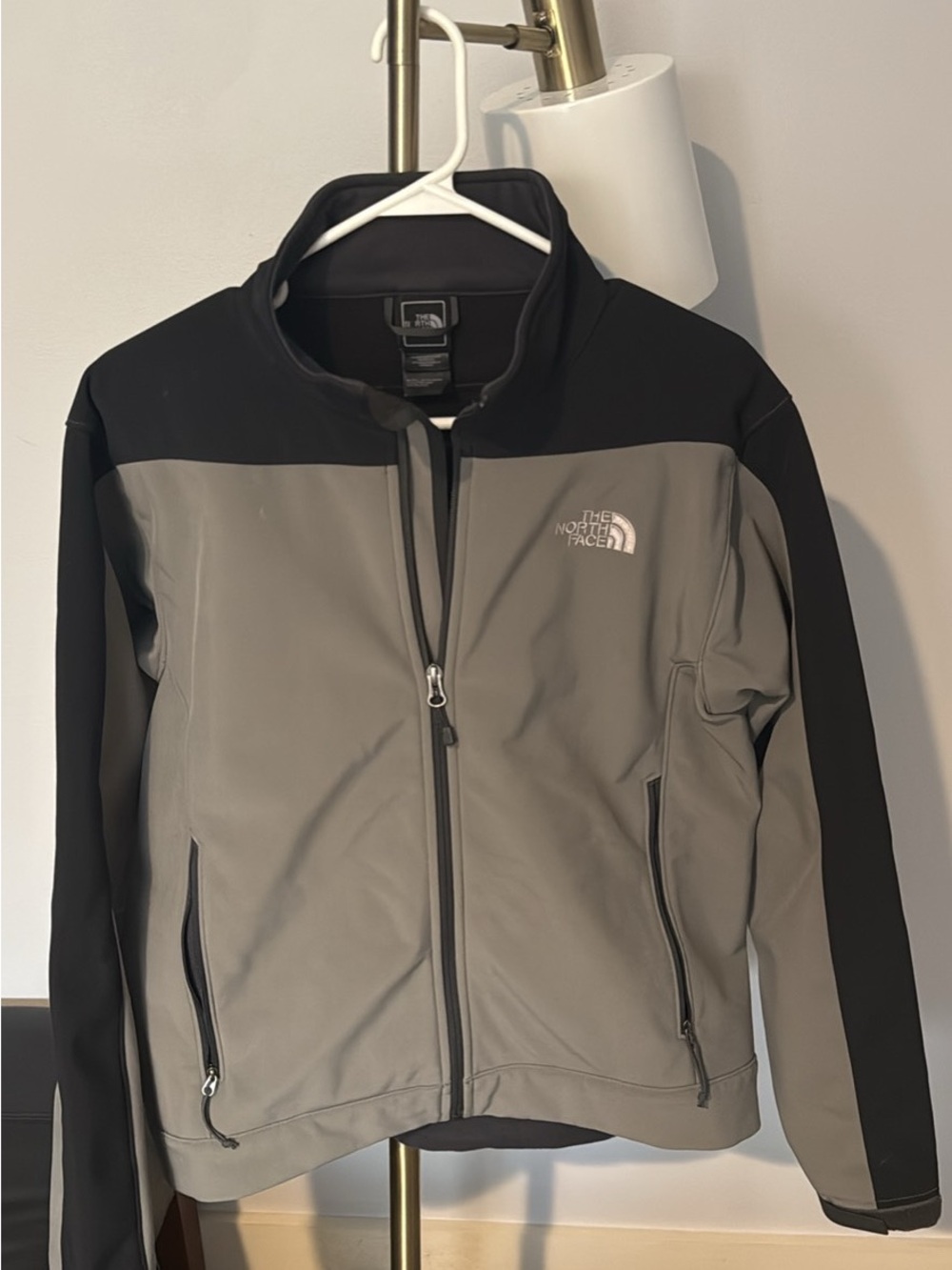 The North Face Men’s Two-Tone Softshell Jacket in Gray and Black